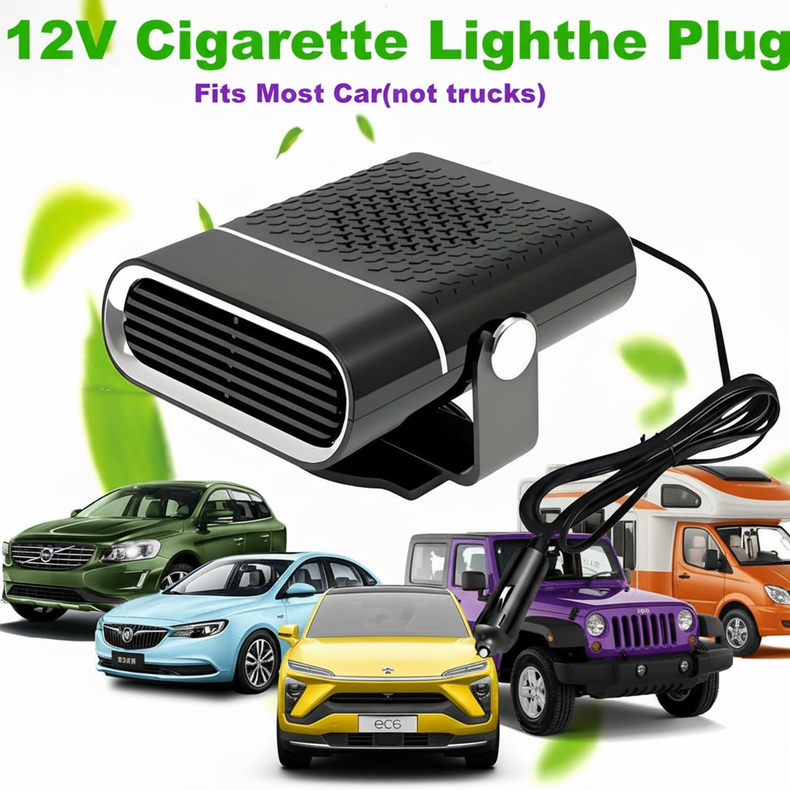 2 Pack Car Heater, 12V 150W Portable Car Heater Plug in Cigarette Lighter Fast