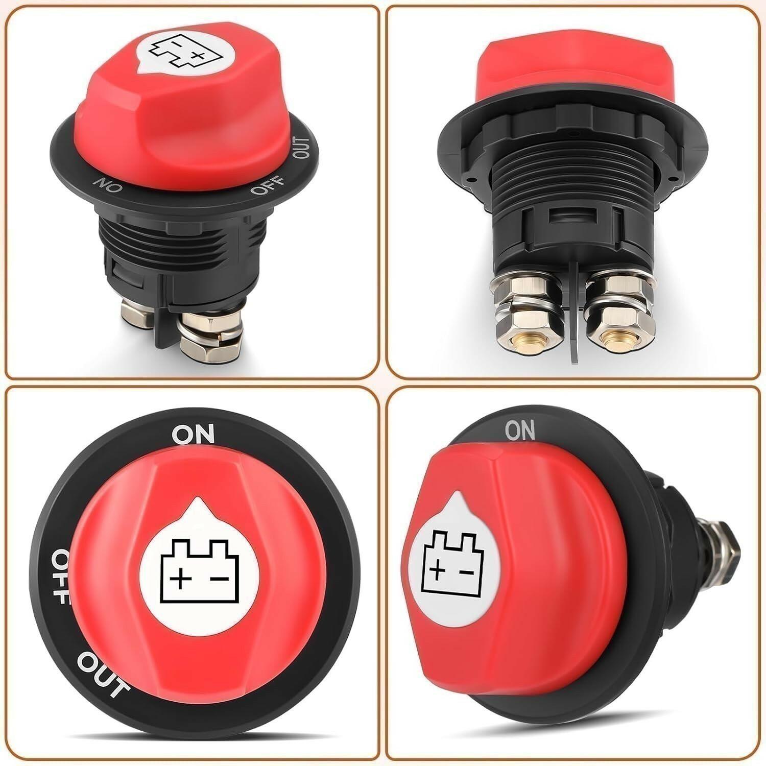 100A Battery Isolator Switch Disconnect Power Cut Off Kill for Car-Boat RV-Truck