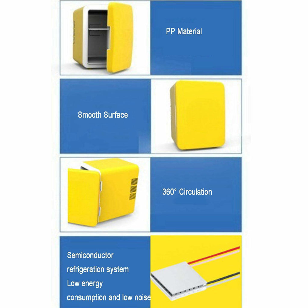UNYQBFKM Mini Fridge for Skincare, Food and Drinks Portable Small Refrigerator