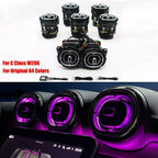 7PCS 64 Colors Air Vent Ambient Light For 2022-2025 Mercedes Benz C Class W206