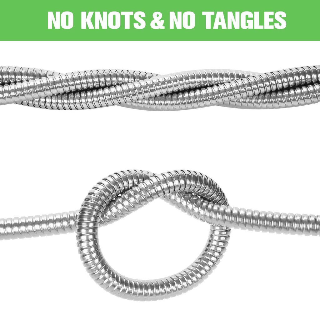 TVKB Garden Hose 100ft Stainless Steel Water Hose Super Tough Flexible Water