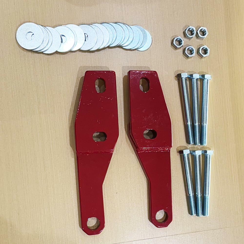 2Pcs Red Rear Tow Hooks Recovery Points Hooks fits for Toyota Tacoma 2024 2025