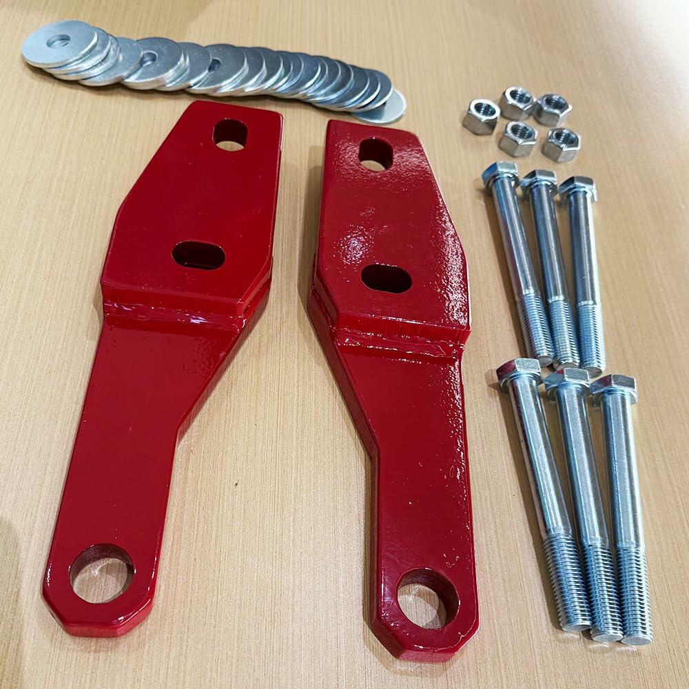 2Pcs Red Rear Tow Hooks Recovery Points Hooks fits for Toyota Tacoma 2024 2025