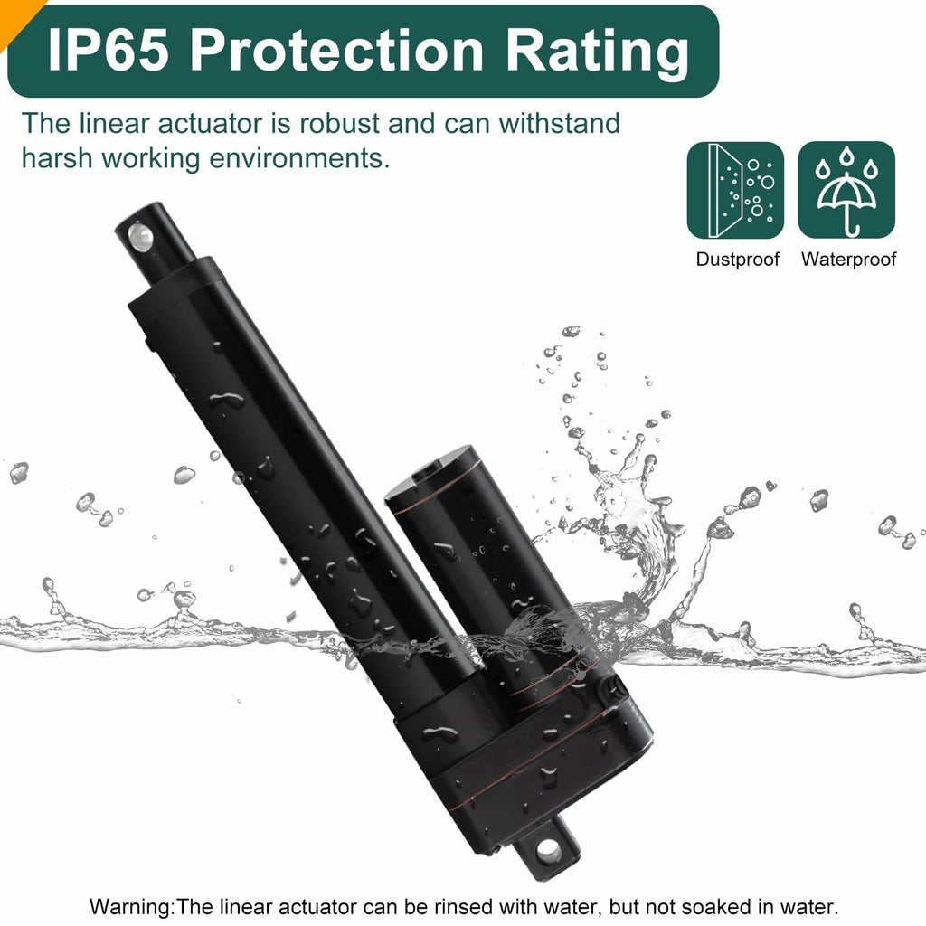 JQDML 30 Inch Stroke Linear Actuator 12V Heavy Duty 440lbs/2000N IP65 Waterproof