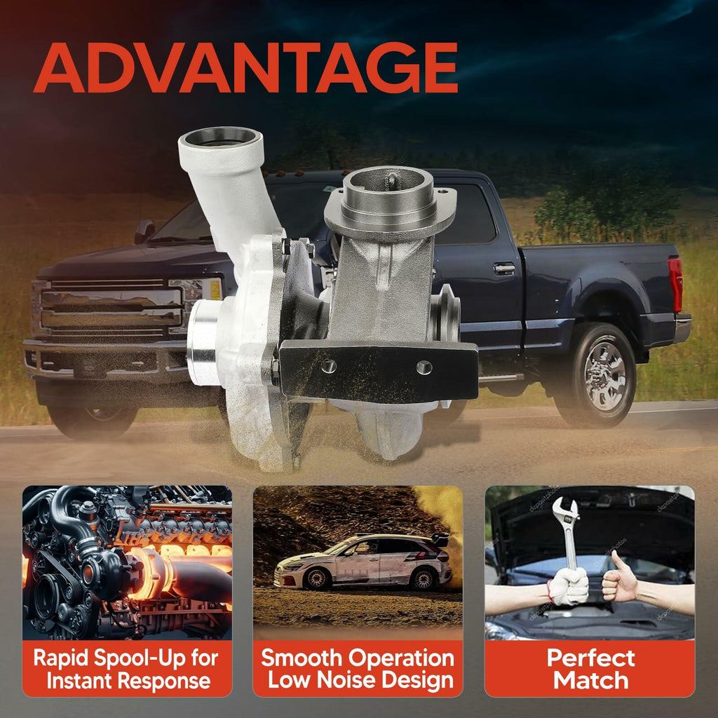 Low Pressure Complete Turbo Turbocharger, Compatible with Ford F-250 F-350 F-450