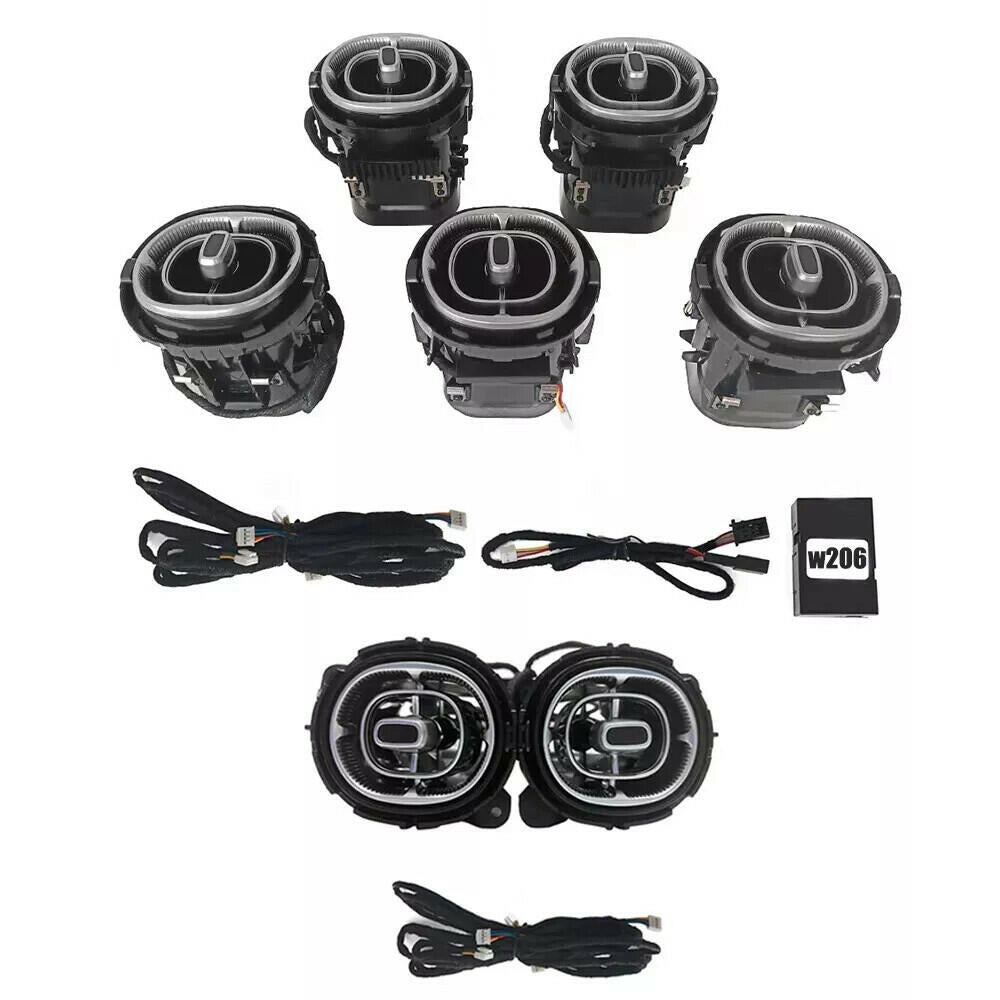 7PCS 64 Colors Air Vent Ambient Light For 2022-2025 Mercedes Benz C Class W206