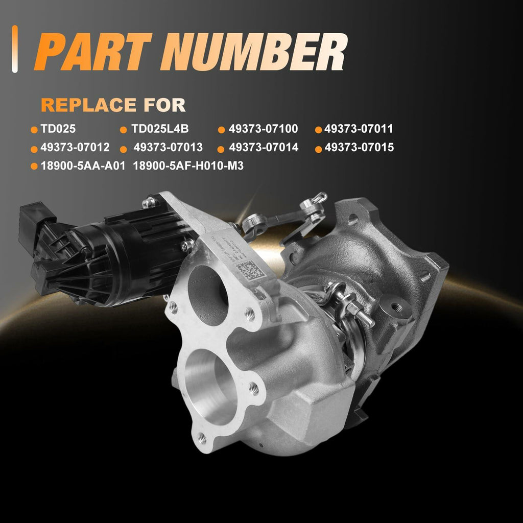 KALANBAY TD025L4B 49373-07014 Turbocharger Kit w/Actuator & Gasket For 2016-2021