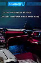 7PCS 64 Colors Air Vent Ambient Light For 2022-2025 Mercedes Benz C Class W206