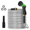 TVKB Garden Hose 100ft Stainless Steel Water Hose Super Tough Flexible Water