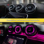 7PCS 64 Colors Air Vent Ambient Light For 2022-2025 Mercedes Benz C Class W206