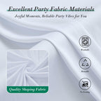 10 ft x 10 ft Wrinkle Free White Backdrop Curtains for Wedding Parties,