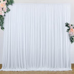 10 ft x 10 ft Wrinkle Free White Backdrop Curtains for Wedding Parties,