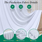 10 ft x 10 ft Wrinkle Free White Backdrop Curtains for Wedding Parties,