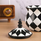 2 pcs Cmrweio Black and White Jewelry Ring Storage Case Decorative Boxes With