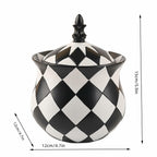 2 pcs Cmrweio Black and White Jewelry Ring Storage Case Decorative Boxes With