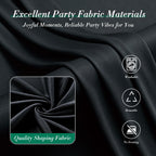 30 ft x 8 ft Black Backdrop Curtain for Parties, 6 Panels 5 ft x 8 ft Wrinkle