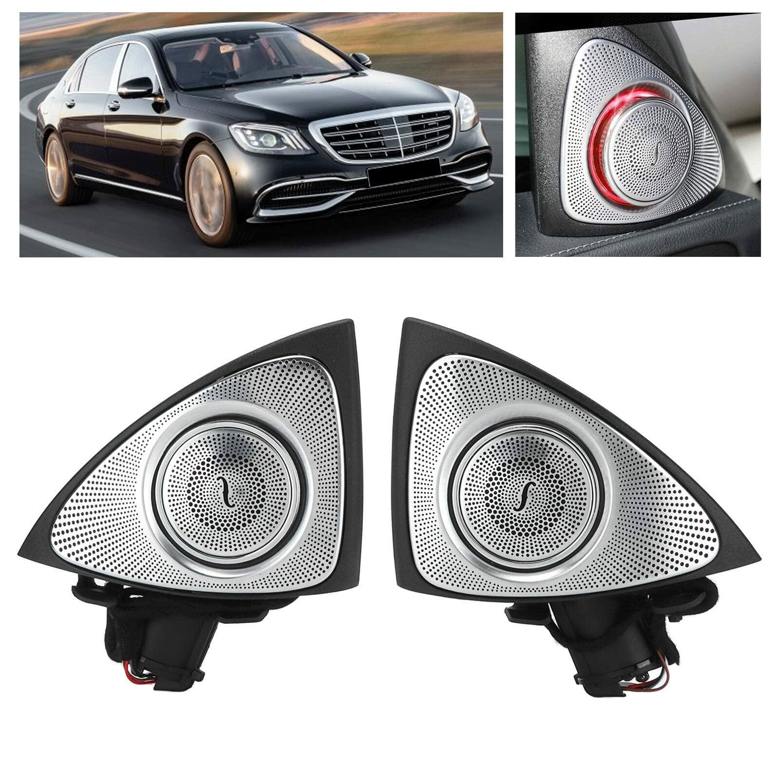 Car Audio Tweeters with LED Ambient Lighting Kit 7 Color 3D Rotating Tweeter