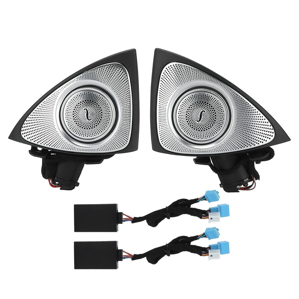 Car Audio Tweeters with LED Ambient Lighting Kit 7 Color 3D Rotating Tweeter