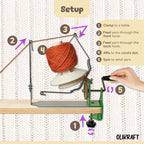 Olikraft Large Yarn Winder Large Capacity 10-16 oz - Hand Operated Metal Jumbo