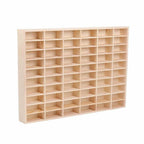 KOZOREN 60 Grids Wooden Display Case for 1:64 Toy Car Model Wall Mounted Storage