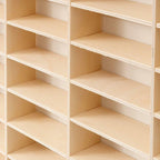 KOZOREN 60 Grids Wooden Display Case for 1:64 Toy Car Model Wall Mounted Storage