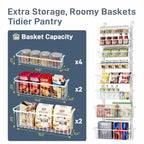 Over The Door Pantry Organizer, 8-Tier Over The Door Organizer with Adjustable