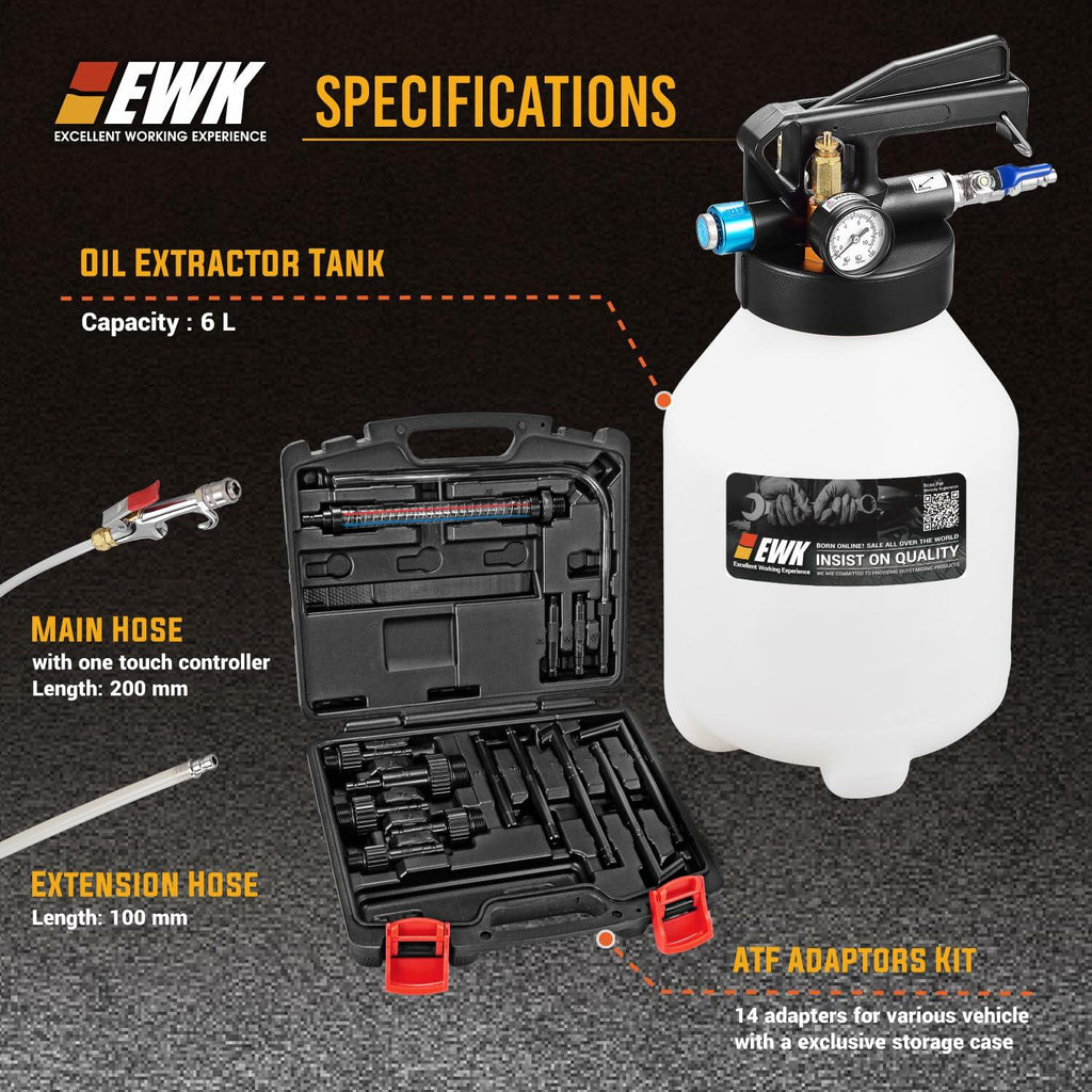 EWK Patented 6L Automatic Transmission Fluid Pump Fluid Extractor/Dispenser for
