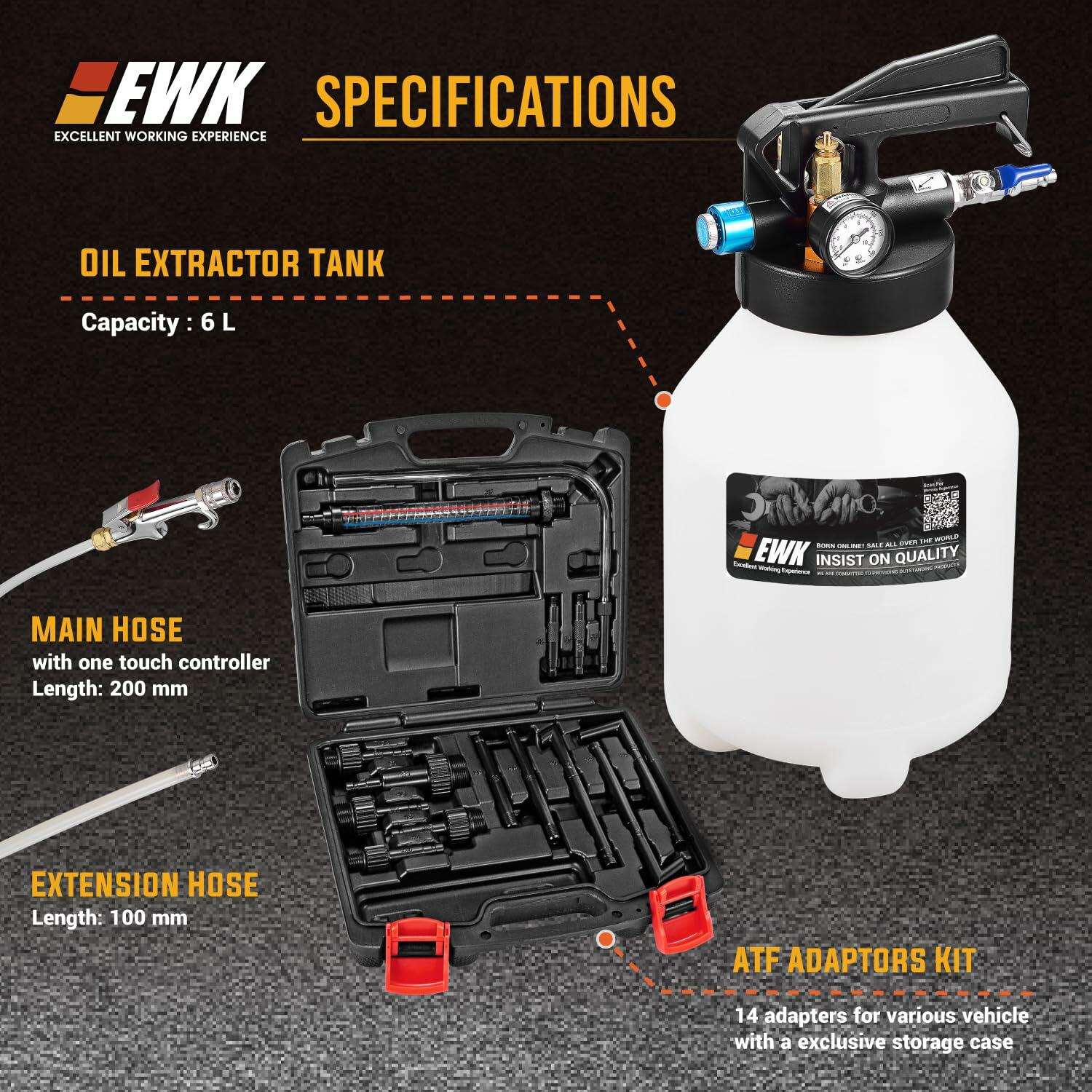 EWK Patented 6L Automatic Transmission Fluid Pump Fluid Extractor/Dispenser for