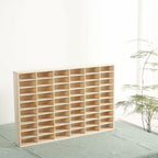 KOZOREN 60 Grids Wooden Display Case for 1:64 Toy Car Model Wall Mounted Storage