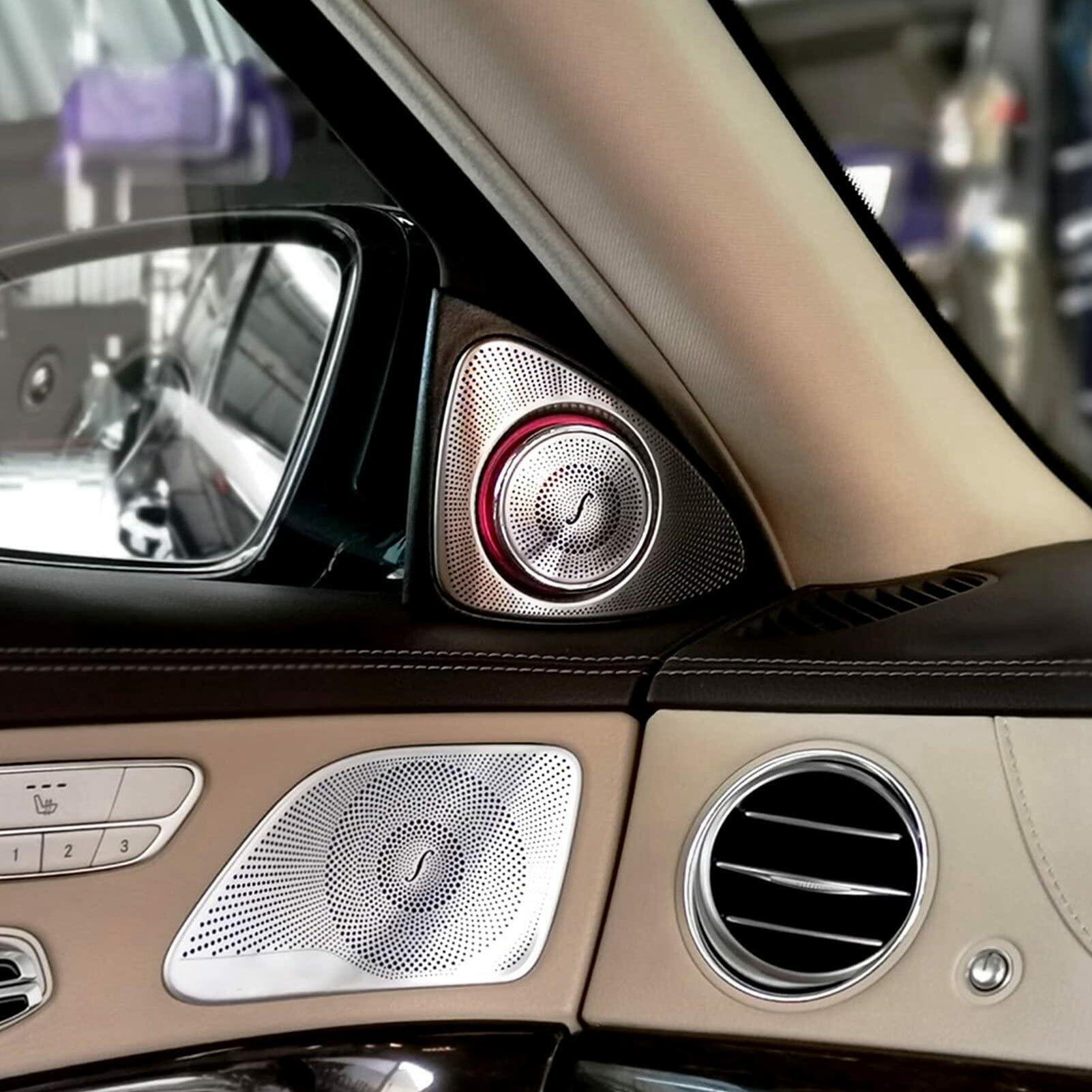 Car Audio Tweeters with LED Ambient Lighting Kit 7 Color 3D Rotating Tweeter
