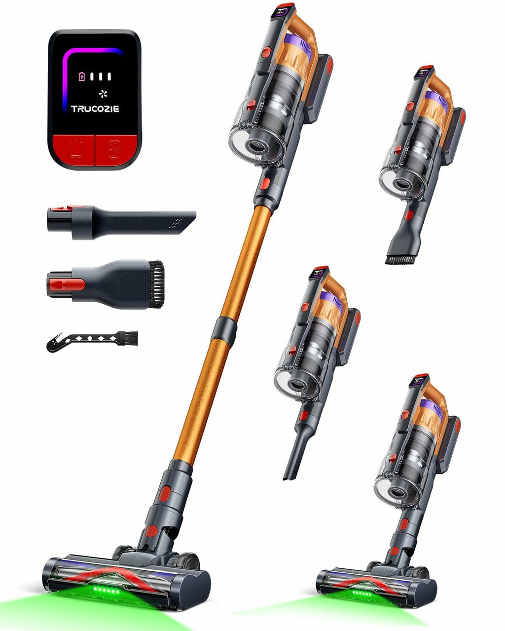 Cordless Vacuum Cleaner for Home, Upgraded 60Kpa Powerful Suction Pet Hair