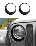 DSWSQ Headlight Trim Cover for 2018-2024 + Jeep Wrangler JL Gladiator JT Front