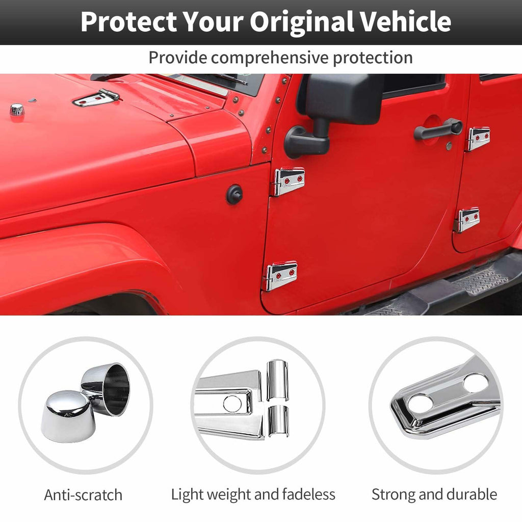 CheroCar Door Hinge Cover &Tailgate Hinge Cover & Engine Hood Rubber Head Cover