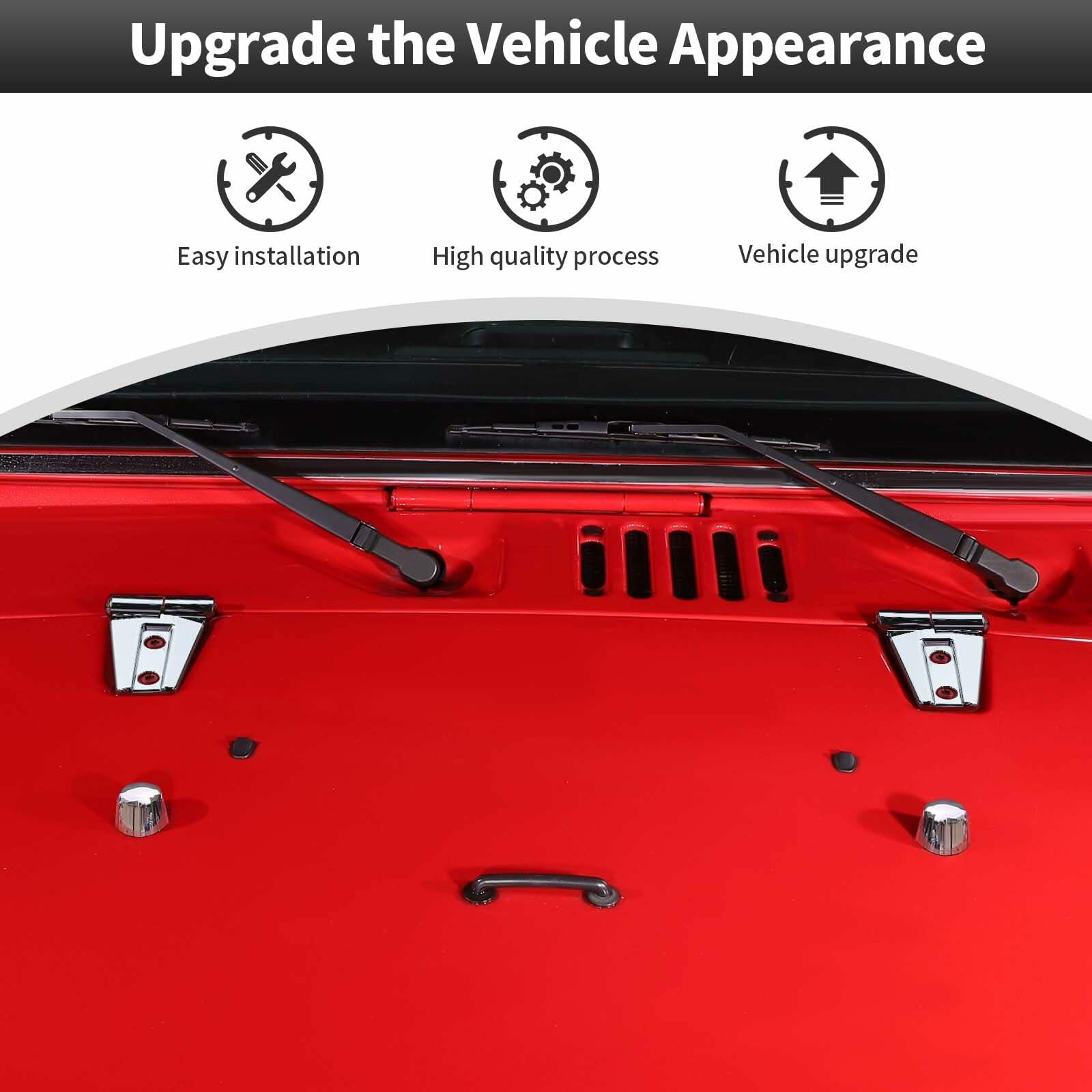 CheroCar Door Hinge Cover &Tailgate Hinge Cover & Engine Hood Rubber Head Cover