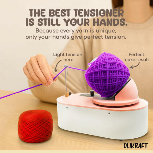 Olikraft Tabletop Electric Yarn Winder for Crocheting | Swift Electric Yarn Ball