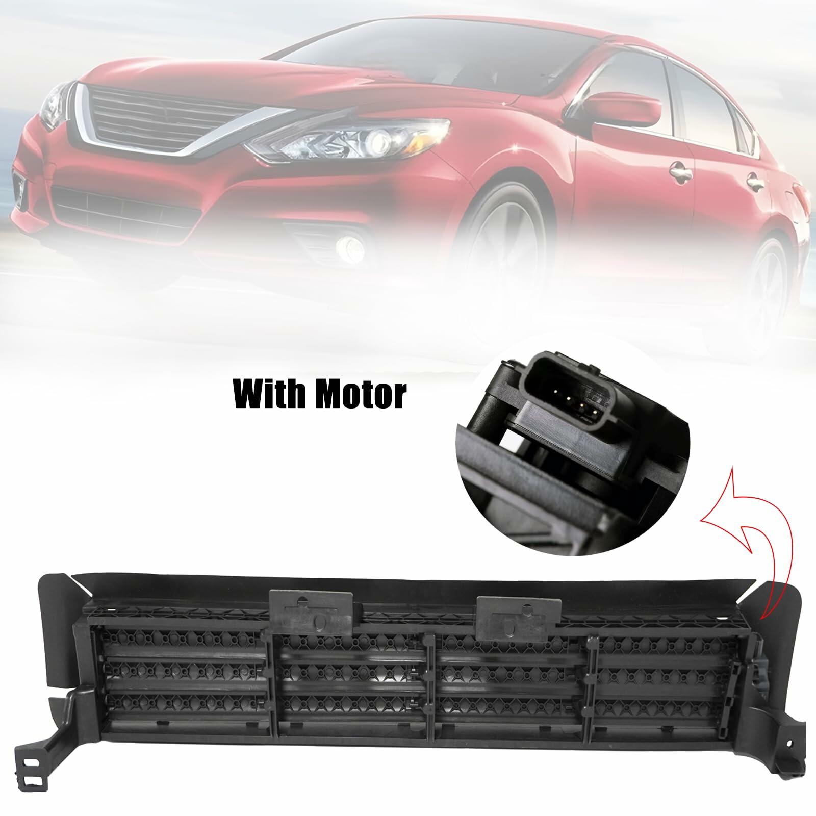 skkyoro Front Lower Active Grille Shutter With Motor Compatible with For Nissan