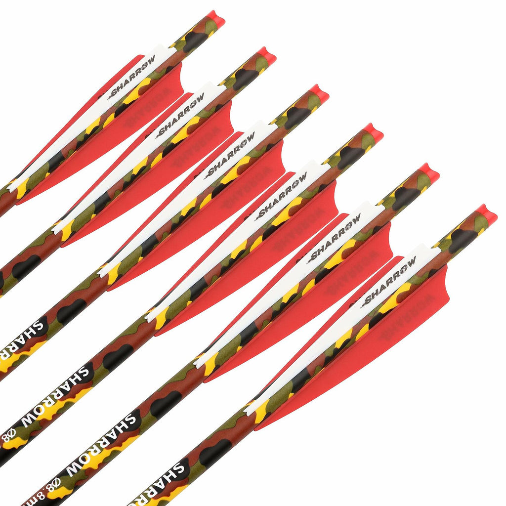12 Pack ZSHJGJR Archery Crossbow Bolts 16 Inch Carbon Crossbow Arrows Camo Shaft