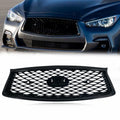 Front Bumper Upper Grill Replacement Compatible with 2018-2021 Infiniti Q50