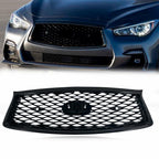 Front Bumper Upper Grill Replacement Compatible with 2018-2021 Infiniti Q50