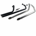 Motorcycle Dual Exhaust Full System Slash Cut Muffler Fits For Yamaha For Virago