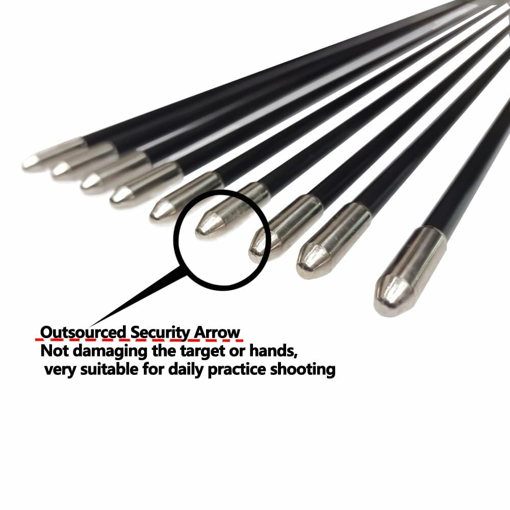 e5e10 28 inch Target Arrows Practice Fiberglass Arrow for Kids Youth Beginner,