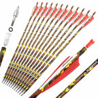 12 Pack ZSHJGJR Archery Crossbow Bolts 16 Inch Carbon Crossbow Arrows Camo Shaft