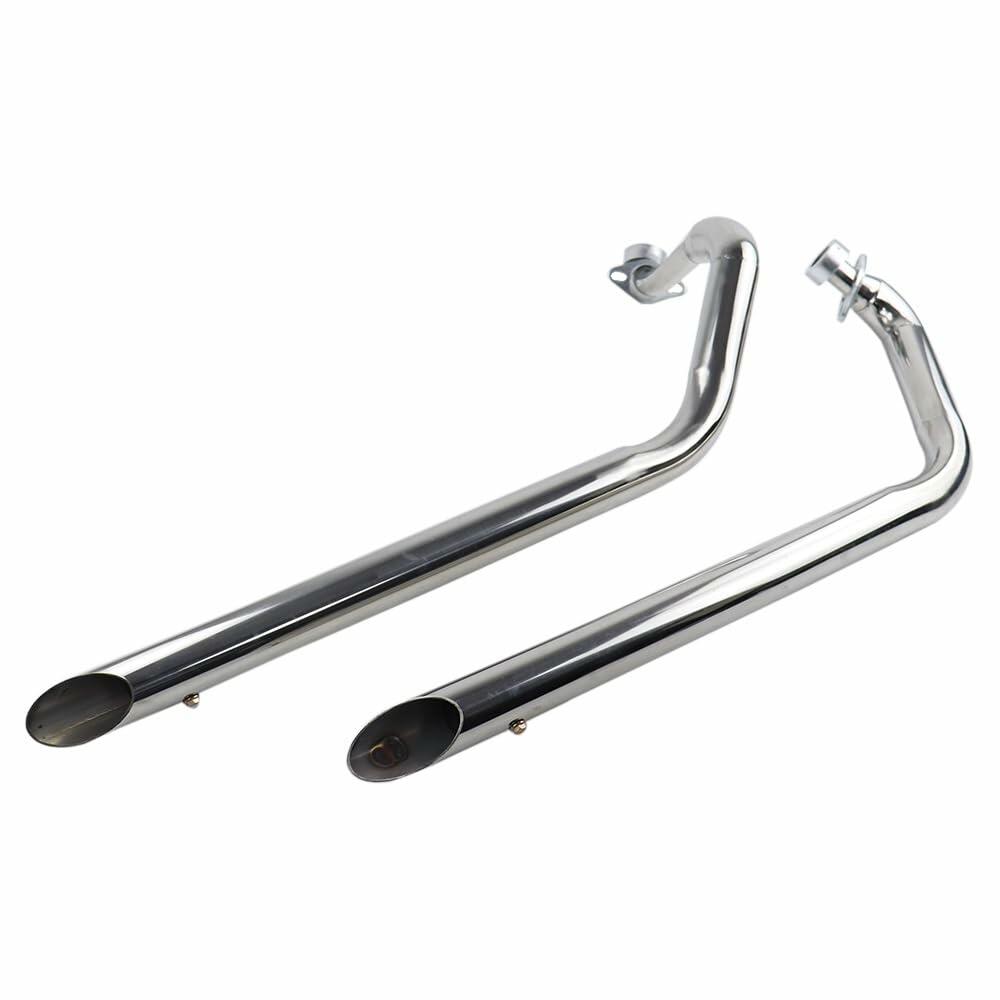 Motorcycle Dual Exhaust Full System Slash Cut Muffler Fits For Yamaha For Virago