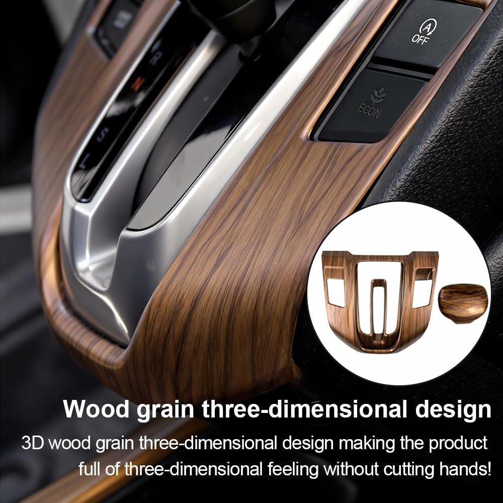 TKREENO Car Gear Shift Box Panel Cover Inner Frame Gear Shift Knob Cover Auto