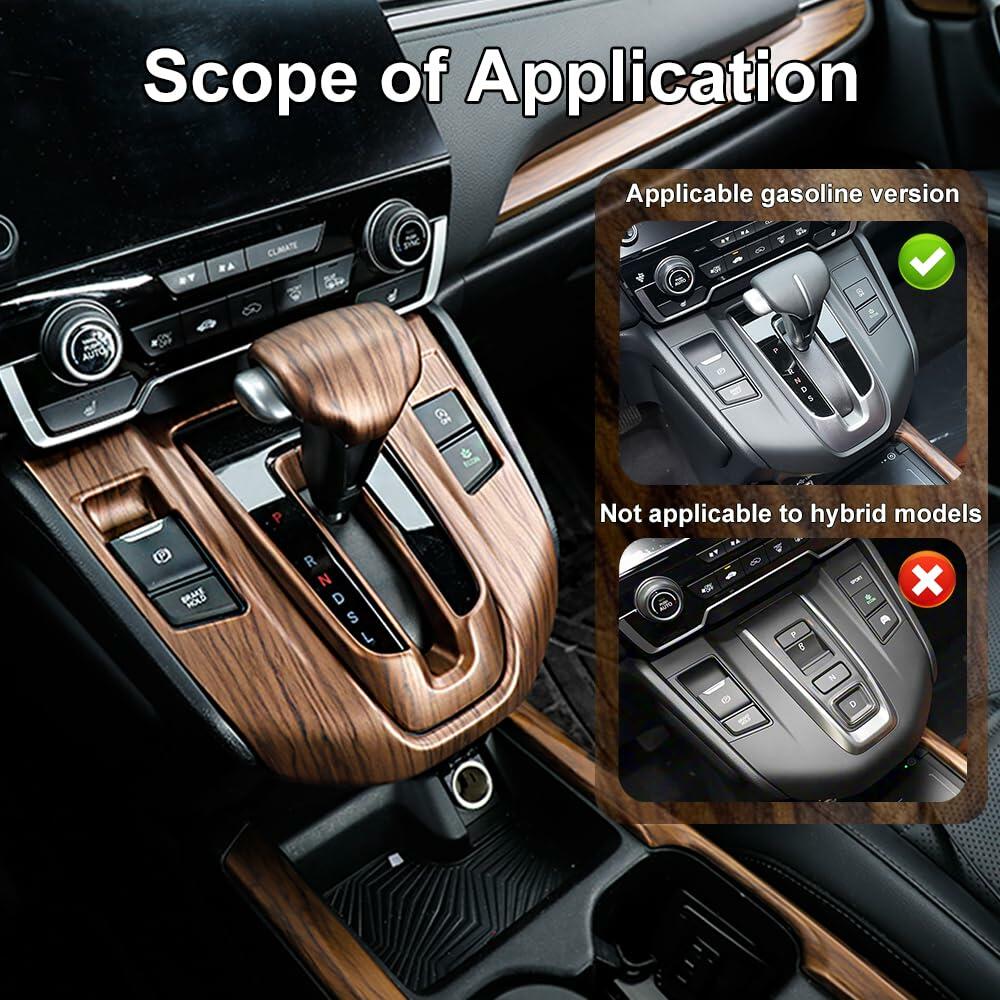 TKREENO Car Gear Shift Box Panel Cover Inner Frame Gear Shift Knob Cover Auto