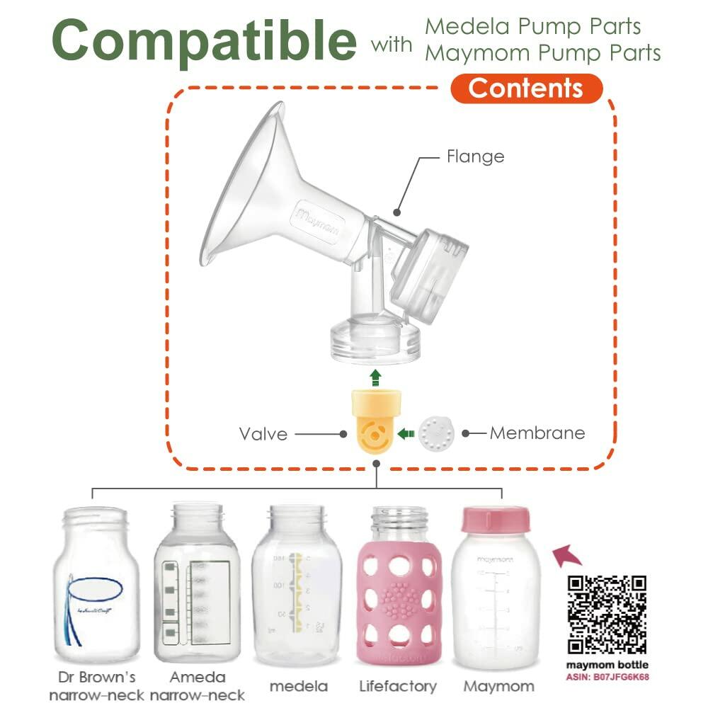 One-Piece Breastshield w/Valve, Membrane for Medela Breast Pumps (Pump in Style,