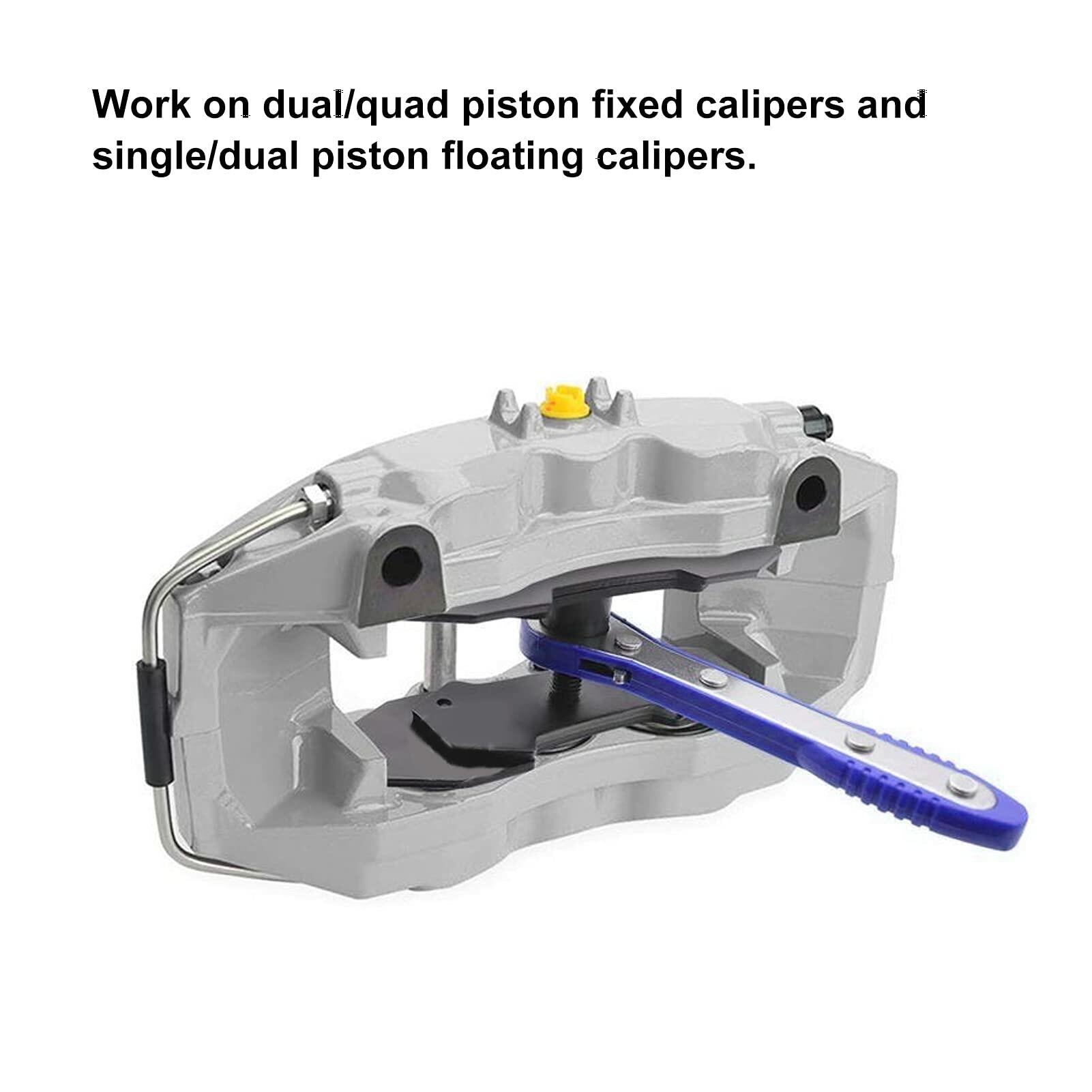 Brake Caliper Compression Tool, Ratchet Brake Piston Wrench Spreader Portable