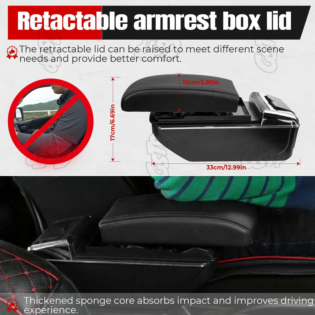 GSTP Center Console Armrest Compatible with Toyota Yaris iA Sedan 2017 2018 with