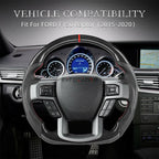 Hydro Dip Carbon Fiber Steering Wheel For Ford F150 Raptor F-150 F450 2015-2020