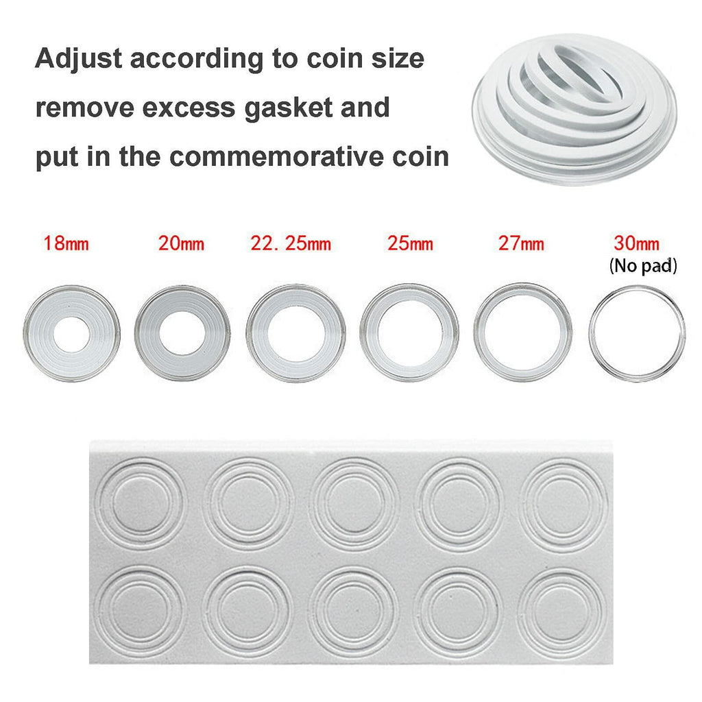 Wooden Coin Capsules Holder Case, Coin Storage Box Banknotes Collection Holder